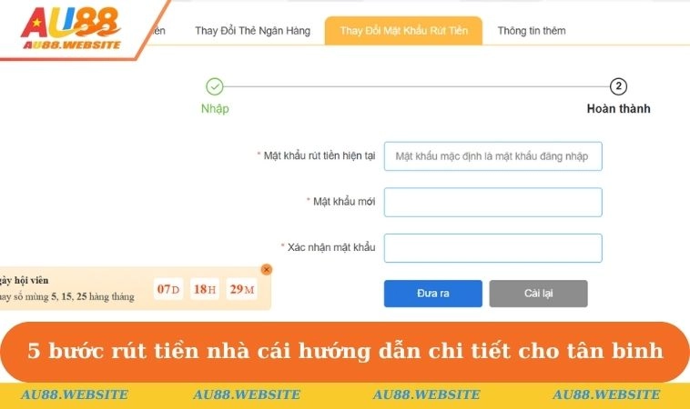 5 bước rút tiền được nhà cái hướng dẫn chi tiết cho tân binh