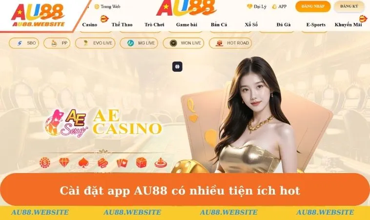 Cài đặt app AU88 có nhiều tiện ích hot