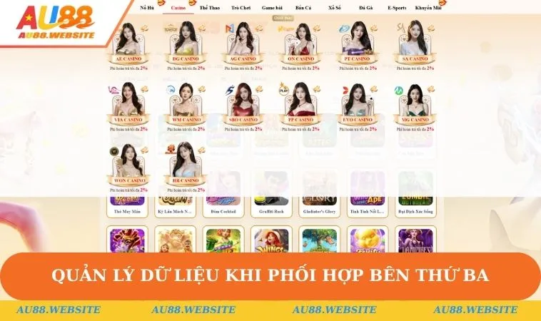 Quản lý dữ liệu khi phối hợp bên thứ ba